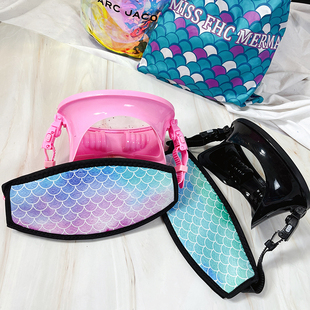 原创美人鱼潜水面镜发带3mm双面护发深潜浮潜自由潜防缠发魔术贴