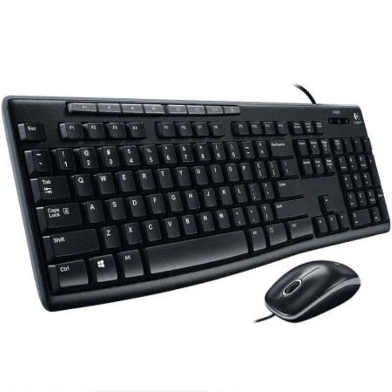 Logitech/羅技 MK200 多媒體鍵盤鼠標套裝 有線USB鍵鼠套裝