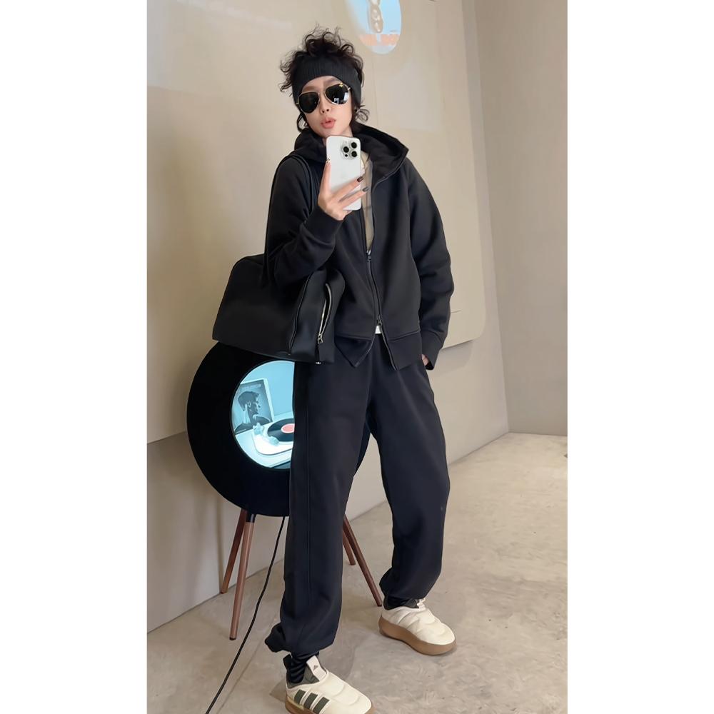 欧货时尚休闲运动套装女宽松显瘦