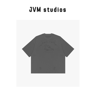 百搭刺繡短袖 T恤7.13 JVM定制時尚 27026新款
