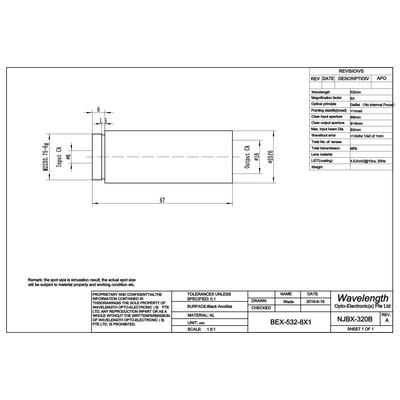 绿光532nm激光打标机打码机扩束镜BEX-532-6XI/8X1 ronar smith