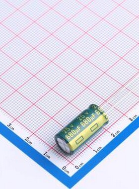 CV681MEA20BP 直插铝电解电容 680uF 25V 插件,D10xL20mm