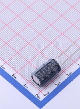 400ME4R7FC 直插铝电解电容 4.7uF 400V 插件,D10xL16mm