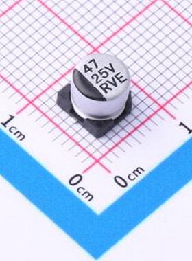 RVE47UF25V67RV0069 贴片型铝电解电容 47uF ±20% 25V SMD,D6.3x