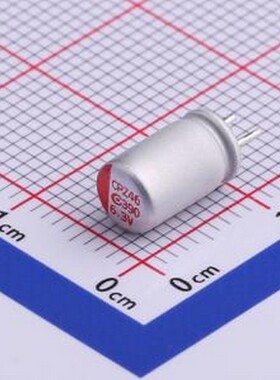 6R3AREP391M05X8 固态电容 390uF ±20% 6.3V 插件,D5xL8mm