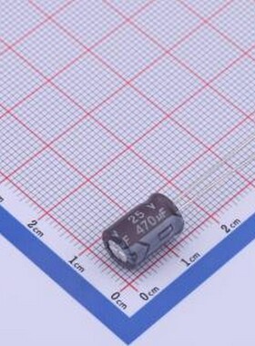 03EC0575 直插铝电解电容 470uF ±20% 25V 插件,D8xL12mm