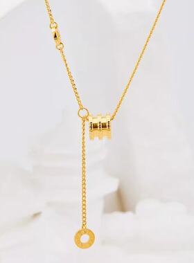 足金金包银小蛮腰流苏项链款2026足金工艺简约送女友母亲节礼物