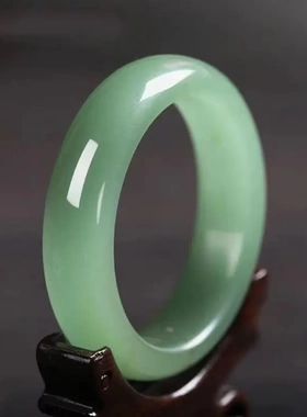 天然东陵玉手镯老料女款A货玉镯子翡翠色送礼物爆款玉手镯