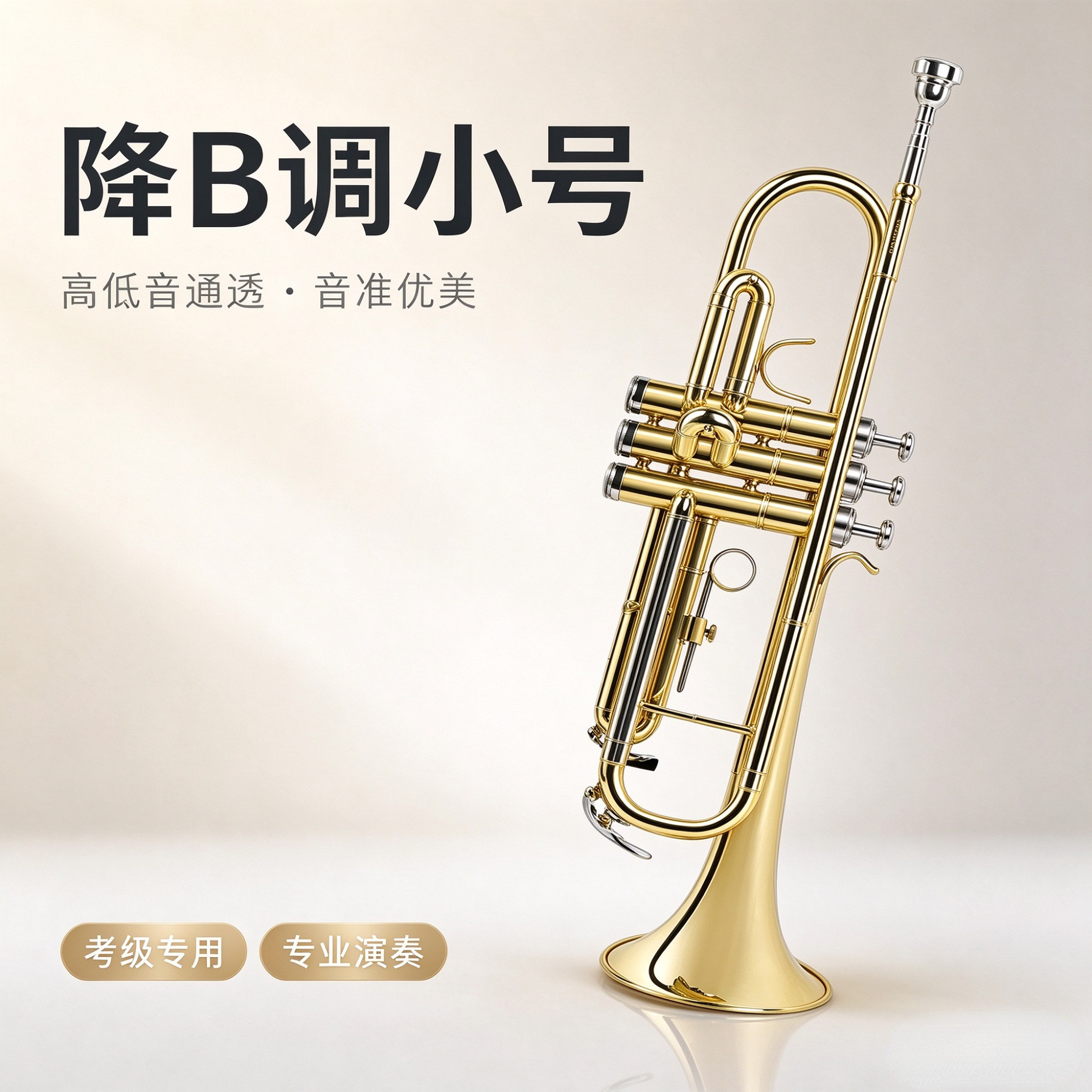 津宝高级小号乐器儿童初学专业演奏考级 JBTR-300降B调成人管乐器