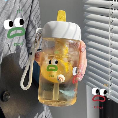 I9EK水杯女生高颜值吸管玻璃杯便携带茶漏泡茶杯2023夏季新款小巧
