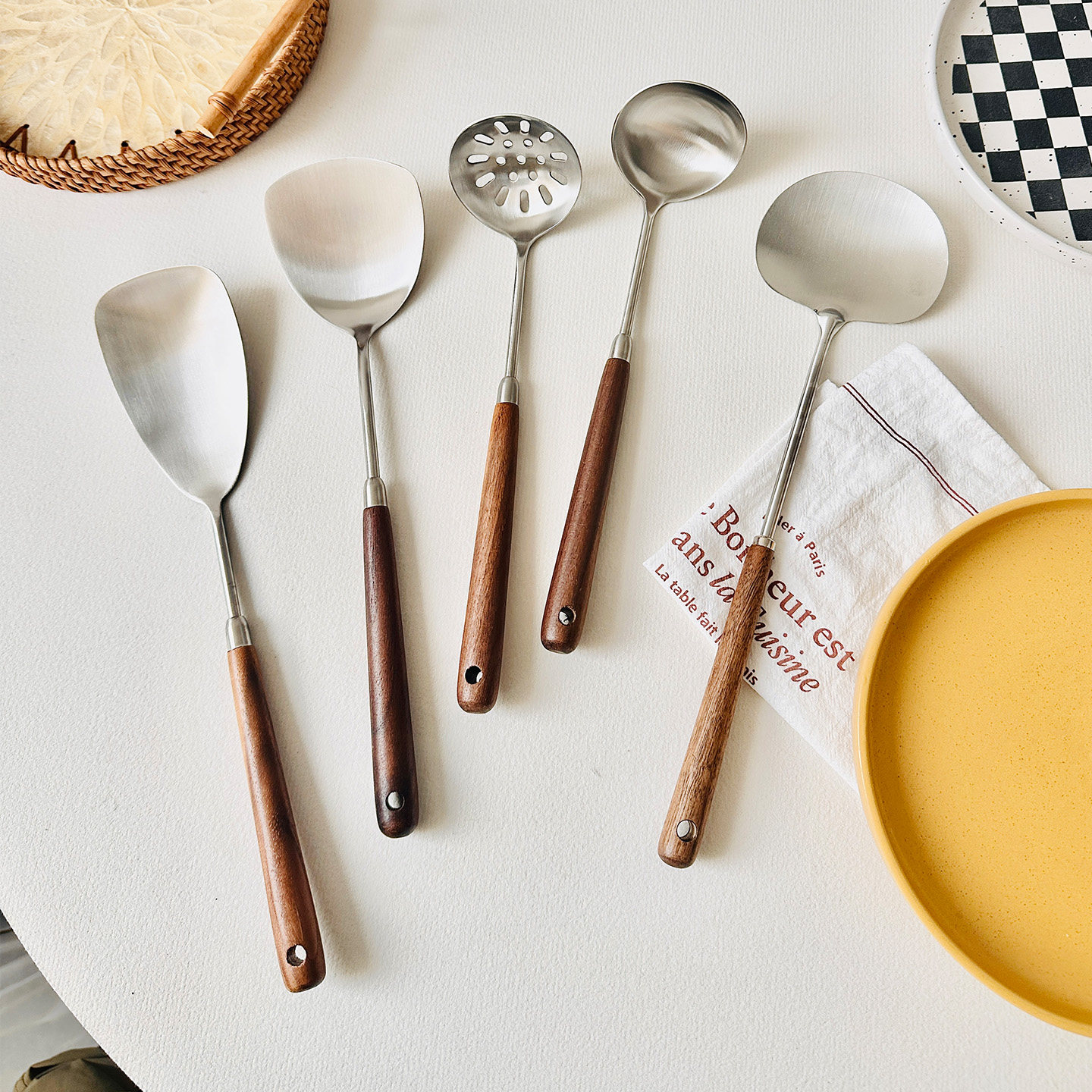 升级版胡桃木小厨具带孔实木304不锈钢锅铲火锅勺漏勺汤勺厨房勺,厨房/烹饪用具,全套勺铲,淘宝优惠券,粉丝福利购,淘宝优惠卷