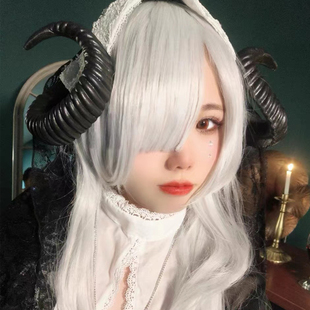 森系绵羊角cos发箍表演出漫展万圣诞节黑暗系搞死系lolita头发饰