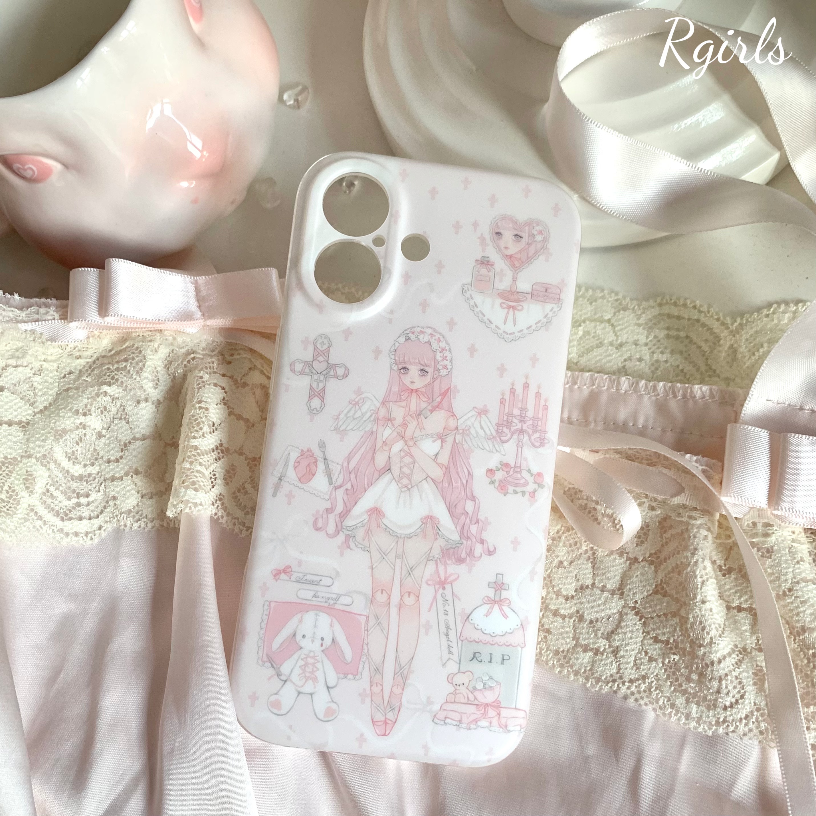 Rgirls原创回馈价少女磨砂精孔手机壳16promax防摔软壳