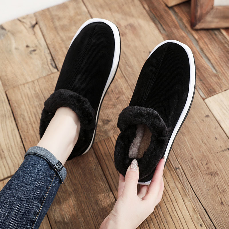 湖南老式手工棉鞋女冬季保暖居家老棉鞋加绒加厚中老年千层底布鞋