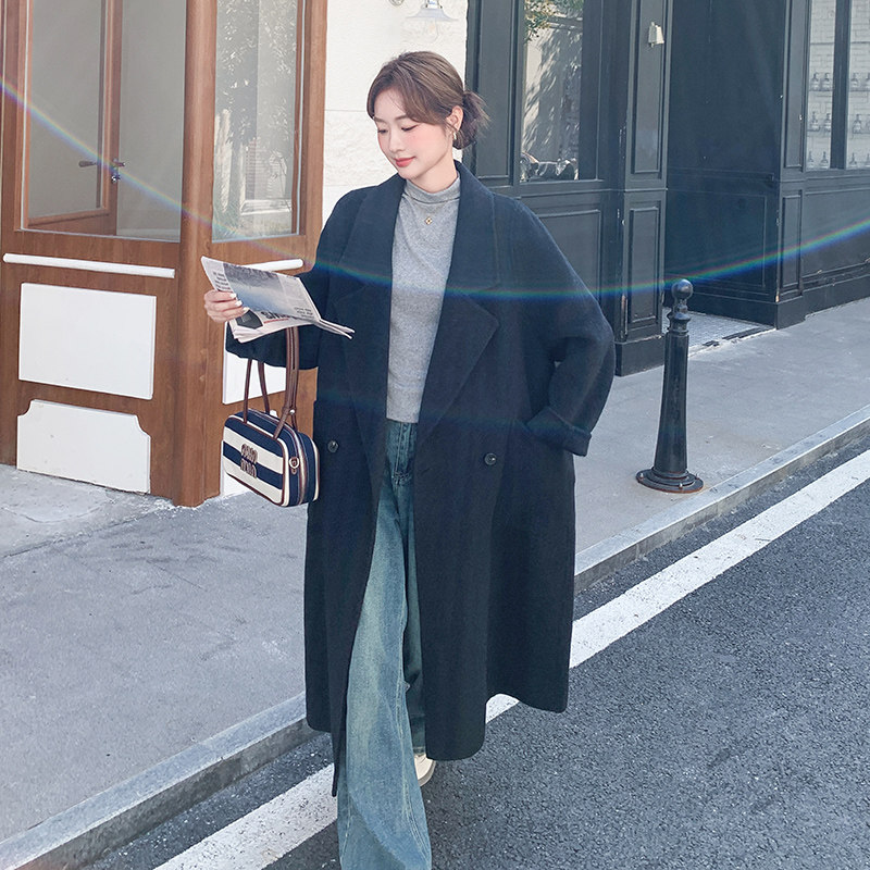 大货2025冬季新款简约时尚双面呢大衣2D107/8511/P275控418,女装毛呢外套,2D107