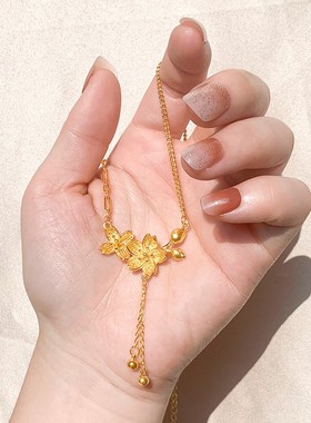 女士民族风项链婚庆花朵