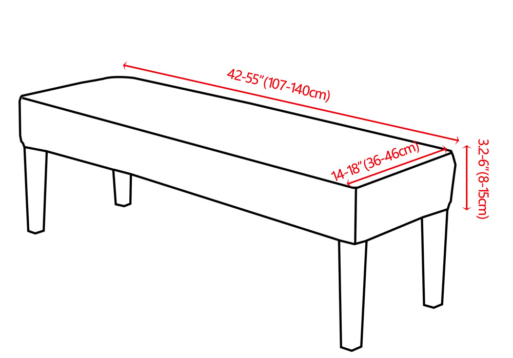 四季万能弹力红色长条凳套子换鞋床尾凳套罩长椅子套商场试鞋凳套 居家布艺 椅套/椅垫 原图主图