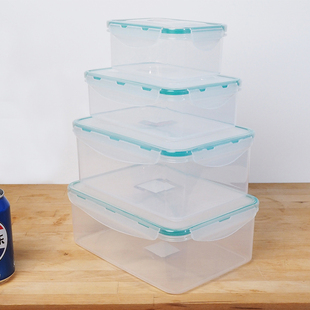 大号加厚密封盒食品级PP防潮厨房冰箱水果蔬菜密实长方形保鲜盒