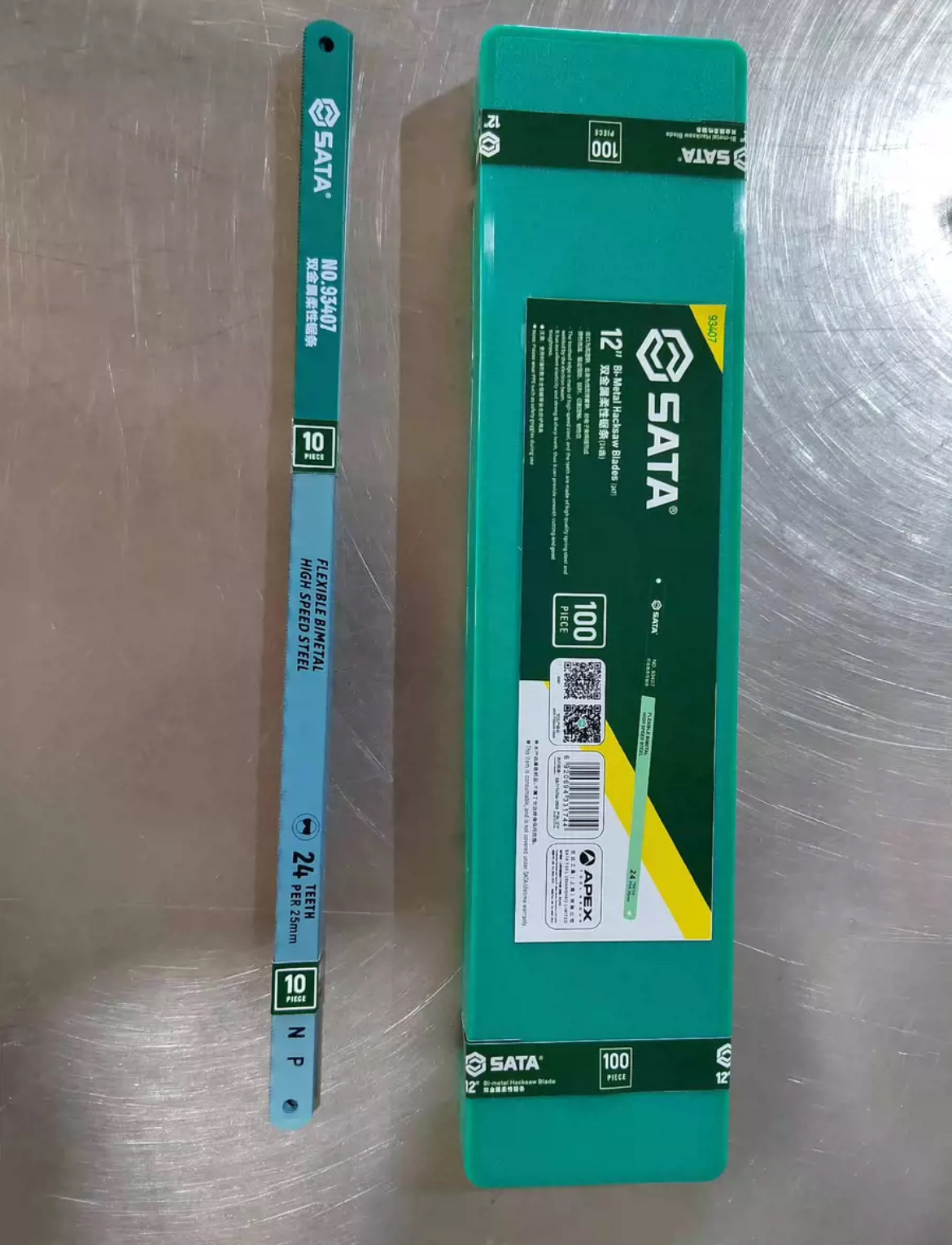 世达12寸高速钢锯条柔性双金属手用锯条钢锯18/24/32齿手工工具
