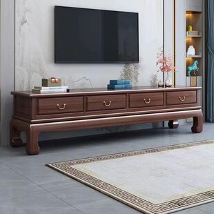 高档乌金木实木电视柜全实木中式地柜影视柜电视机柜客厅大小户型