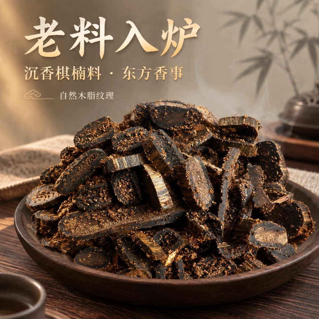 棋楠沉香老料碎料虫漏原木料家用室内香道入炉熏香天然沉香边角料