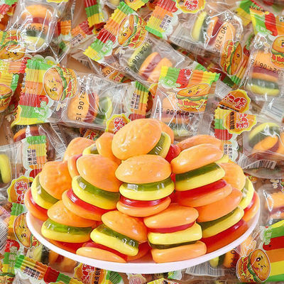 汉堡软糖橡皮糖独立包装QQ软糖橡皮糖高颜值休闲零食糖果小包装