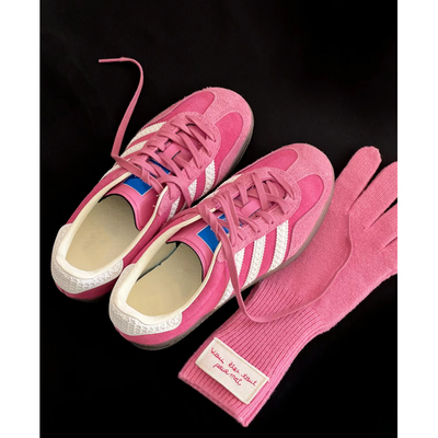 真皮平底德训鞋女2024春秋运动鞋