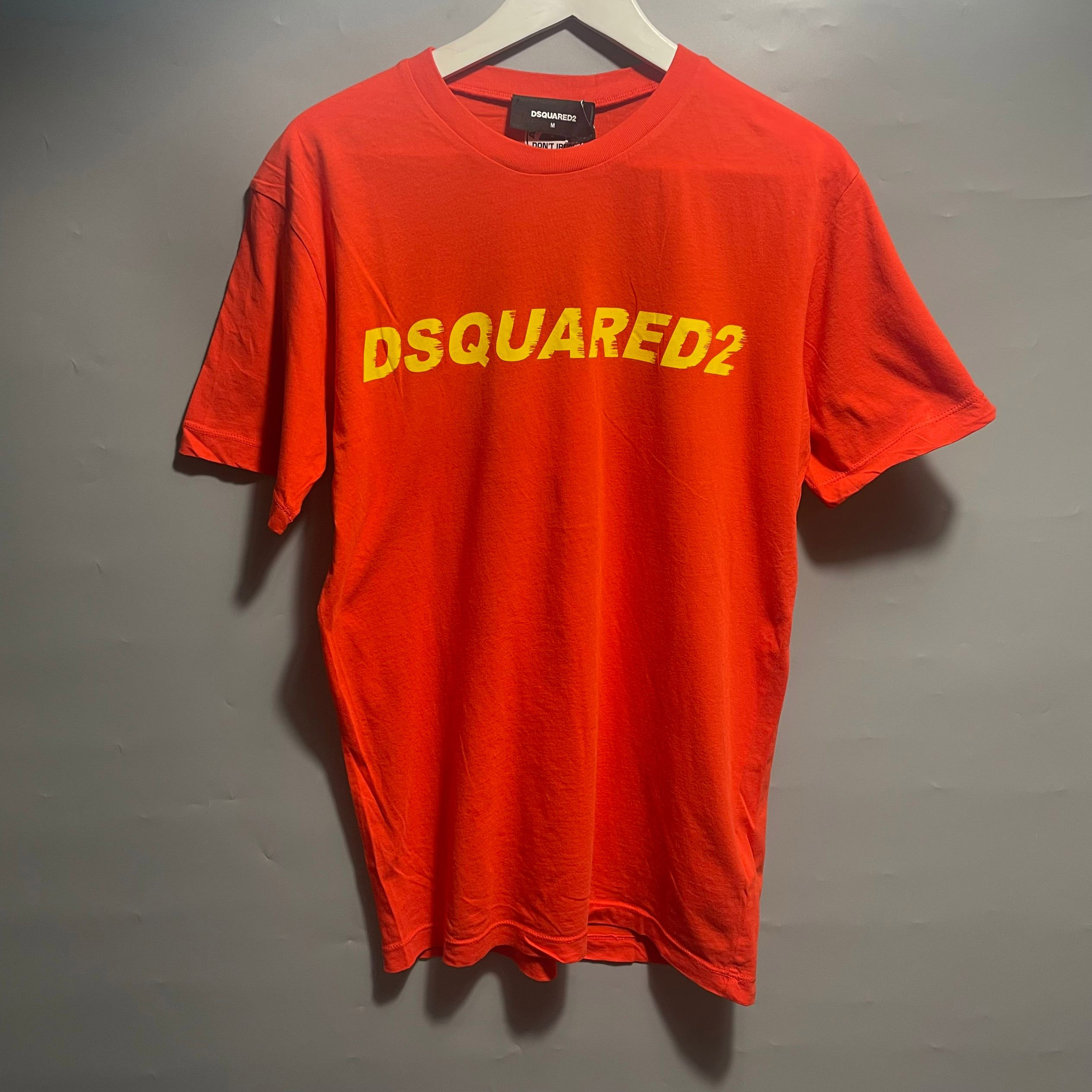 D2二次方Dsquared2男士夏季经典字母款宽松圆领短袖T恤罗马尼亚产