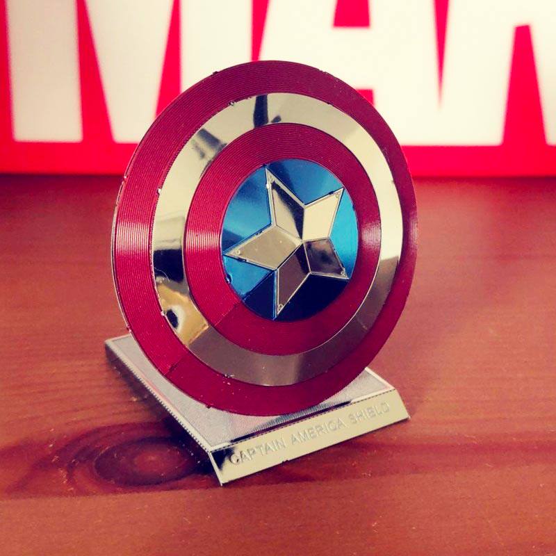 钢魔像 全金属diy迷你拼装模型3d立体手工制作拼图美国队长之盾牌