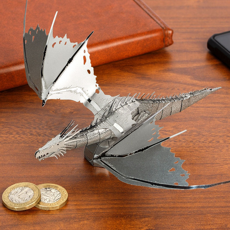 钢魔像 金属不锈钢diy3d立体合金手工拼装模型 哈利波特 古灵阁龙