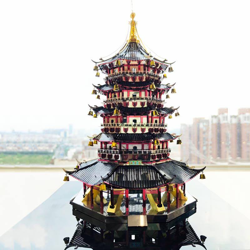 拼酷雷峰塔金属拼装模型3d立体拼图建筑diy手工创意成人玩具礼物