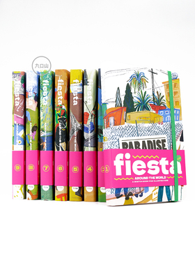 武芃×九口山 Fiesta嘉年华系列 B6空白内页绘画本 笔记本 手帐本