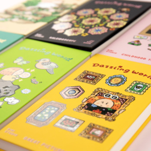 精装 A7迷你笔记本胶带冰箱贴 花花世界系列 琳榔头×九口山