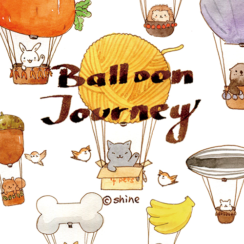 和纸胶带热气球可爱水彩