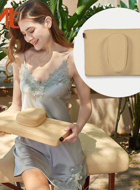 MT长方形带孔按摩床枕海绵枕带固定塞护颈枕颈椎按摩枕理疗枕头枕