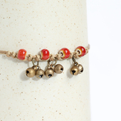 古风原创陶瓷首饰品铃铛脚链女生夏季 新款 民族风手链简约百搭手串