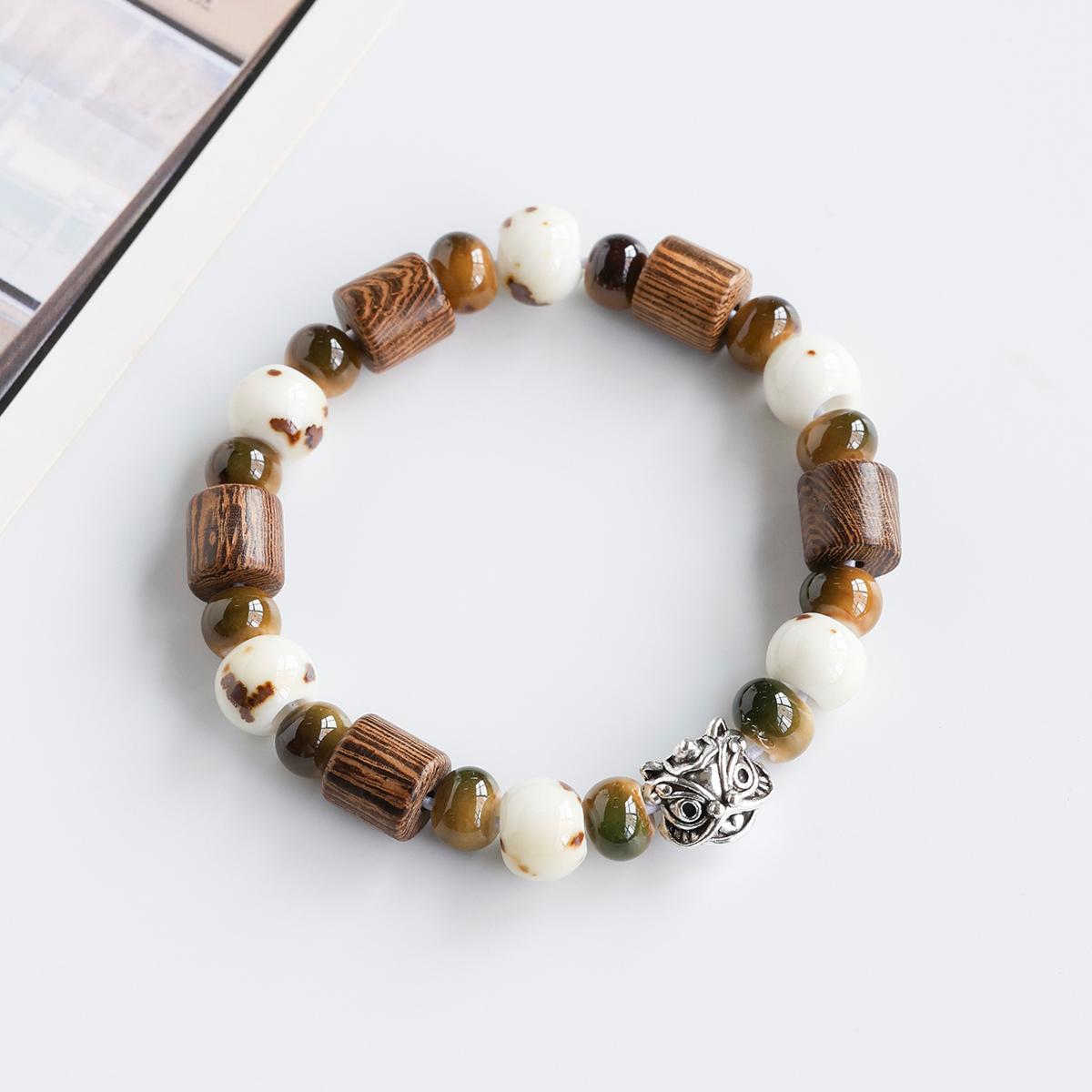 文艺复古新中式小饰品景德镇陶瓷手串瓷珠手链情侣学生手饰手绳女