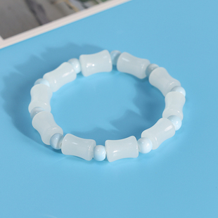 上岸·文艺简约时尚 陶瓷手链玻璃竹节手串百搭饰品节节高升小礼物