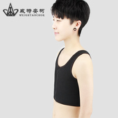 束胸拉链短款 绷带加强缩胸裹胸纯棉塑胸大胸显小胸背心运动内衣女