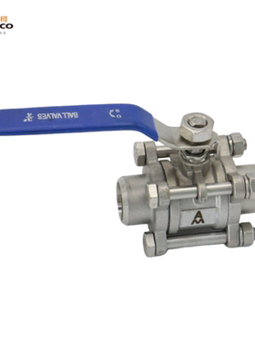 正品埃美柯三片式304不锈钢球阀Q61F-20P 9285焊接9286丝口120度