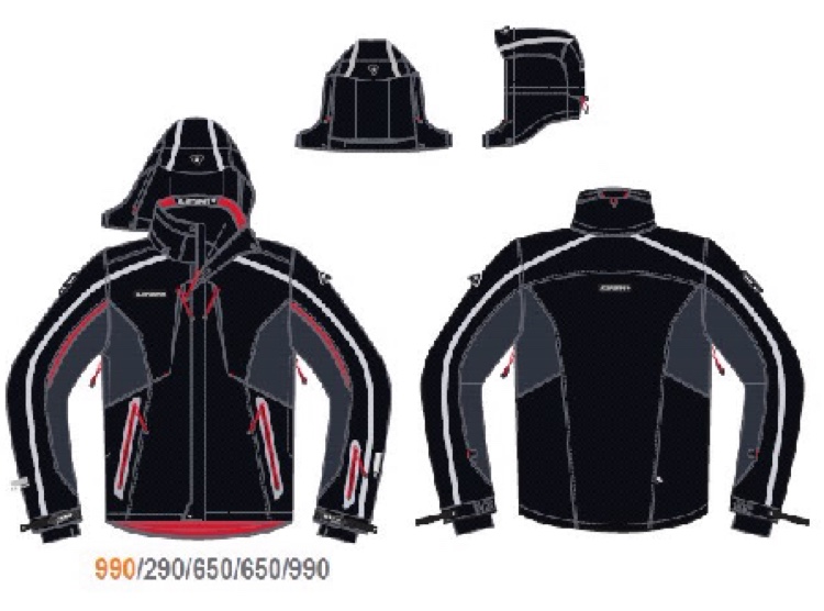 6运动装上装。男式冲锋衣580纸样