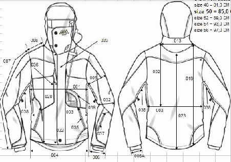6运动类上装。滑雪服16441纸样