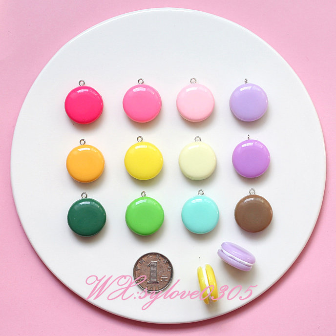 diy饰品挂件 9*23mm树脂梦幻糖果色马卡龙吊坠汽车钥匙链配饰品
