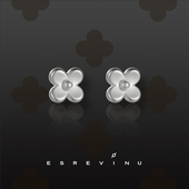 宇宙记号「月光喧嚣」耳钉 月光色花园系列 925银小耳饰高级感