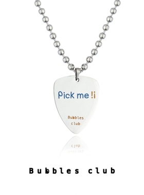 BubblesClub Pickme系列金属吉他拨片项链摇滚音乐节吊坠情侣