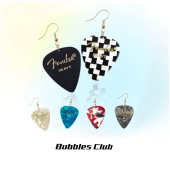 Bubbles Club音乐节系列原创吉他拨片耳环夹情侣耳饰梁博刘忻同款