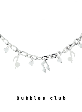 Bubbles Club熔音系列 熔岩音符项链透明感水晶石甜酷夏季新品