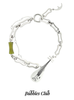 Bubbles Club卿隹琵琶系列无性别原创小众国风玉石新中式琵琶手链
