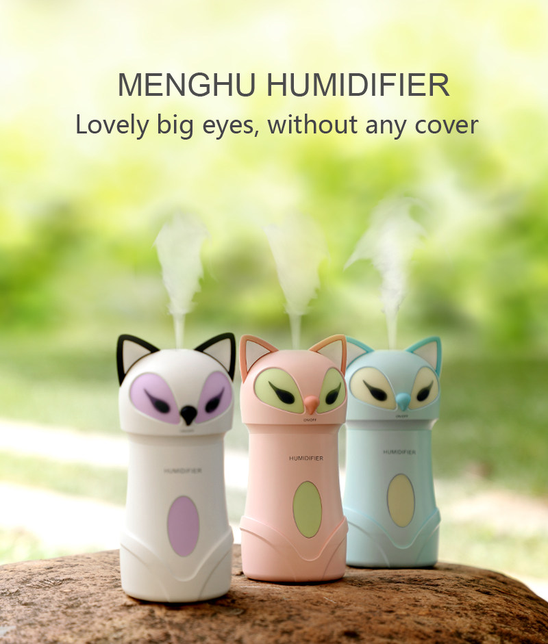 萌狐狸加湿器家用迷你卡通小型车载喷雾带夜灯静音大雾量|msdalam kategori Aksesori Digital 3C, komputer USB Zhou Bian, Humidifier USB - dari Buy2taobao.com untuk memberikan perkhidmatan ejen Taobao profesional membeli