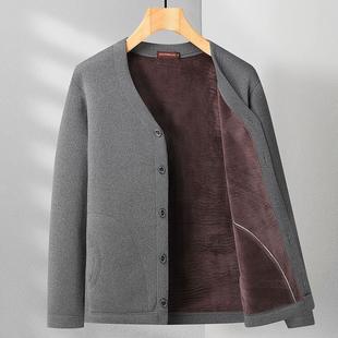 爸爸棉衣男冬季中老年人加绒加厚保暖小棉袄内穿老人外套爷爷冬装